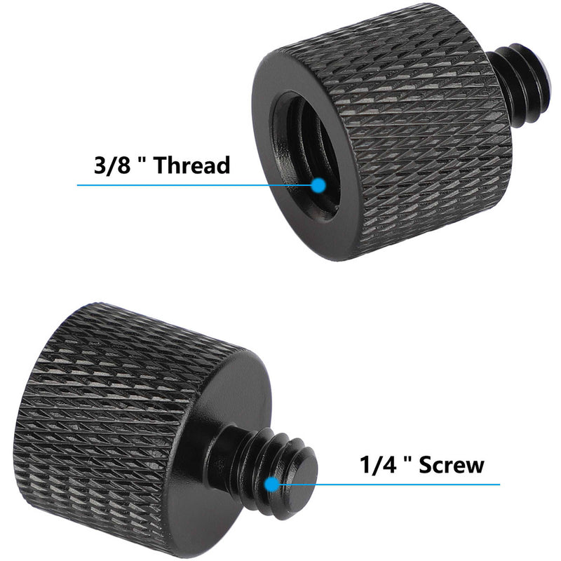 CAMVATE 3/8"-16 Female to 1/4"-20 Male Screw Adapter Set (5-Pack)