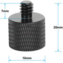 CAMVATE 3/8"-16 Female to 1/4"-20 Male Screw Adapter Set (5-Pack)