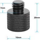 CAMVATE 1/4"-20 Female to 3/8"-16 Male Screw Adapter Set (5-Pack)