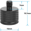 CAMVATE M5 Female to 1/4"-20 Male Screw Adapter Set (5-Pack)