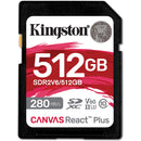 Kingston 512GB Canvas React Plus UHS-II SDXC Memory Card
