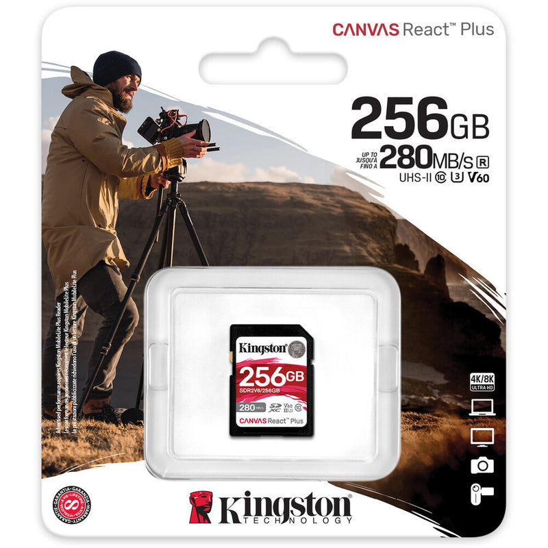 Kingston 256GB Canvas React Plus UHS-II SDXC Memory Card