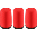 Auray WS-SM7 Windscreen for Shure SM7 Vocal Microphone (Red, 3-Pack)