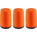 Auray WS-SM7 Windscreen for Shure SM7 Vocal Microphone (Orange, 3-Pack)
