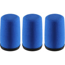 Auray WS-SM7 Windscreen for Shure SM7 Vocal Microphone (Blue, 3-Pack)