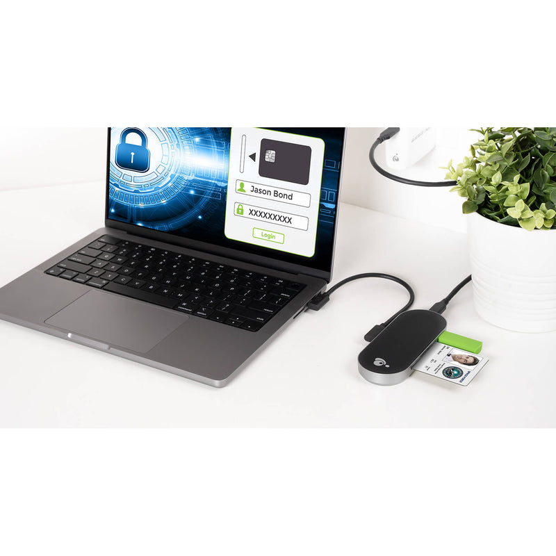IOGEAR GUH3C200TAA USB-C CAC Reader Hub with Power Delivery