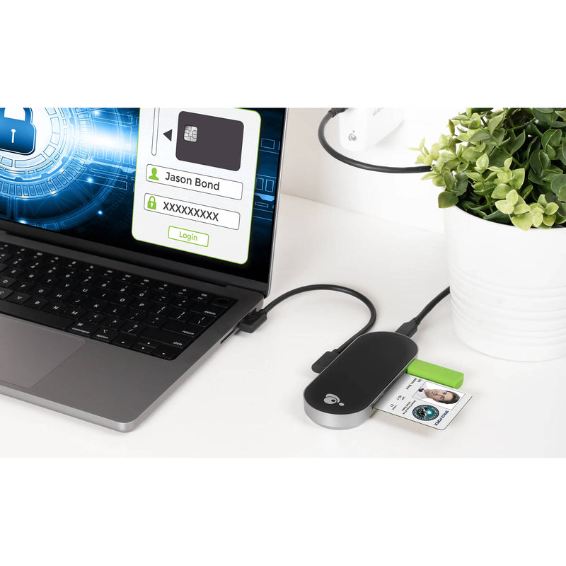 IOGEAR GUH3C200TAA USB-C CAC Reader Hub with Power Delivery