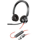 Poly Blackwire 3320 Stereo USB-C Headset with USB-C to USB-A Adapter (Microsoft Teams Certified)