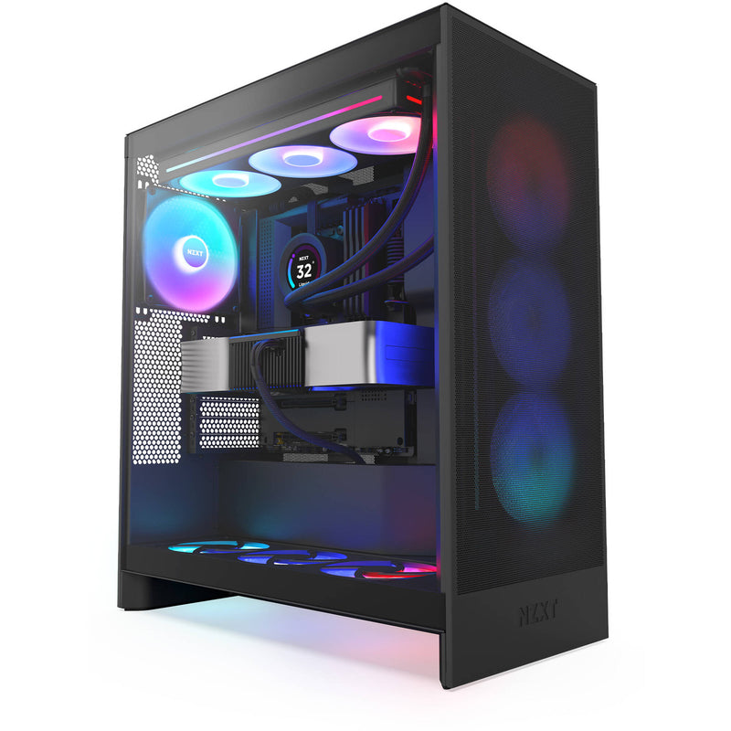 NZXT H7 Flow RGB Mid-Tower Case (Black, 2024)
