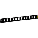 Kendall Howard 12-Port Blank Keystone Patch Panel (1 RU)