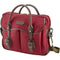Billingham Thomas Briefcase and Laptop Bag (Burgundy Canvas / Chocolate Leather Trim)