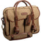 Billingham Thomas Briefcase and Laptop Bag (Khaki Canvas / Tan Leather Trim)