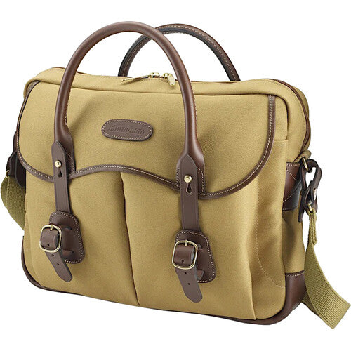 Billingham Thomas Briefcase and Laptop Bag (Khaki FibreNyte / Chocolate Leather Trim)
