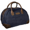 Billingham Overnighter Bag (Navy Canvas and Chocolate Leather Trim, 23L)