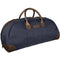 Billingham Weekender Bag (Navy Canvas / Chocolate Leather Trim, 34L)