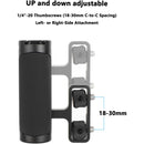 CAMVATE Univeral Side Handle with Dual 1/4"-20 Screw Mount (Black)