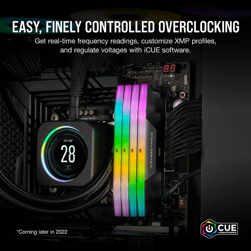 Corsair 64GB VENGEANCE RGB DDR5 6400MT/s DIMM Memory Kit (Black, 2 x 32GB)