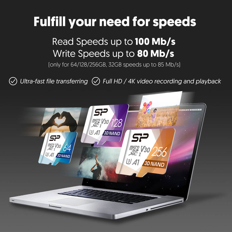 Silicon Power 256GB Superior Pro UHS-I microSDXC Memory Card