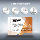 Silicon Power 256GB Superior Pro UHS-I microSDXC Memory Card