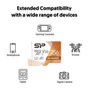 Silicon Power 256GB Superior Pro UHS-I microSDXC Memory Card