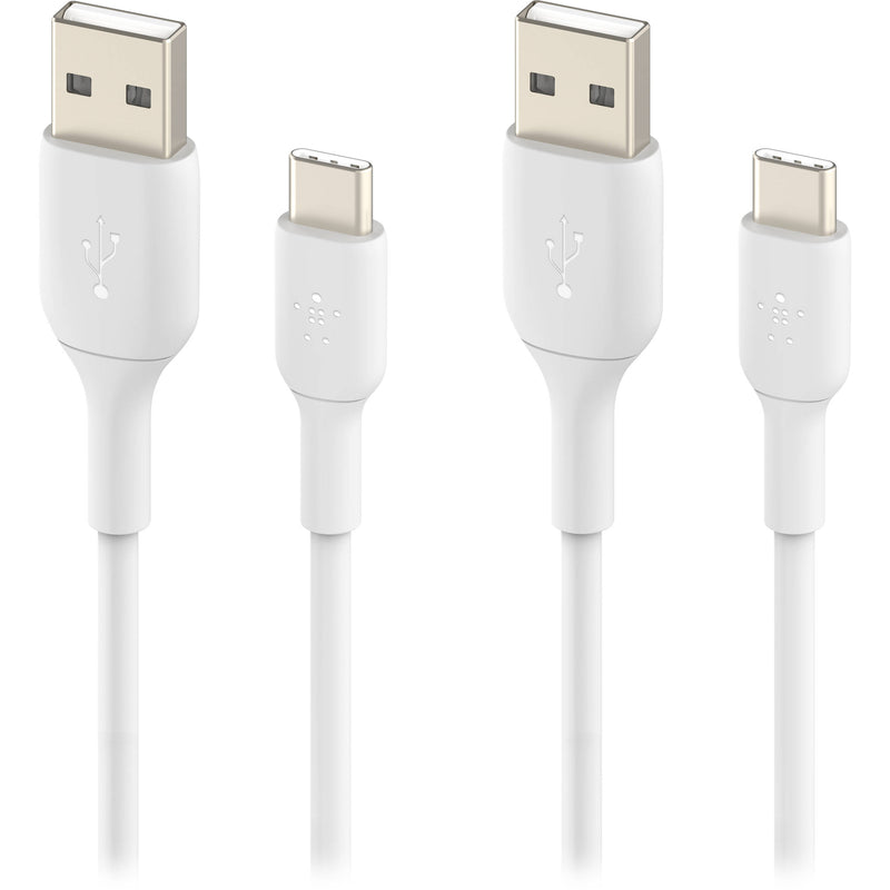 Belkin BoostCharge USB-A to USB-C Cable (3.3', White, 2-Pack)