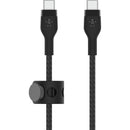 Belkin BoostCharge Pro Flex Braided Silicone USB-C Cable (3.3', White & Black, 2-Pack)