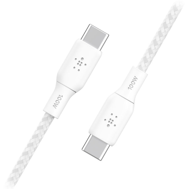 Belkin BoostCharge Braided USB-C Cable (6.6', White, 2-Pack)
