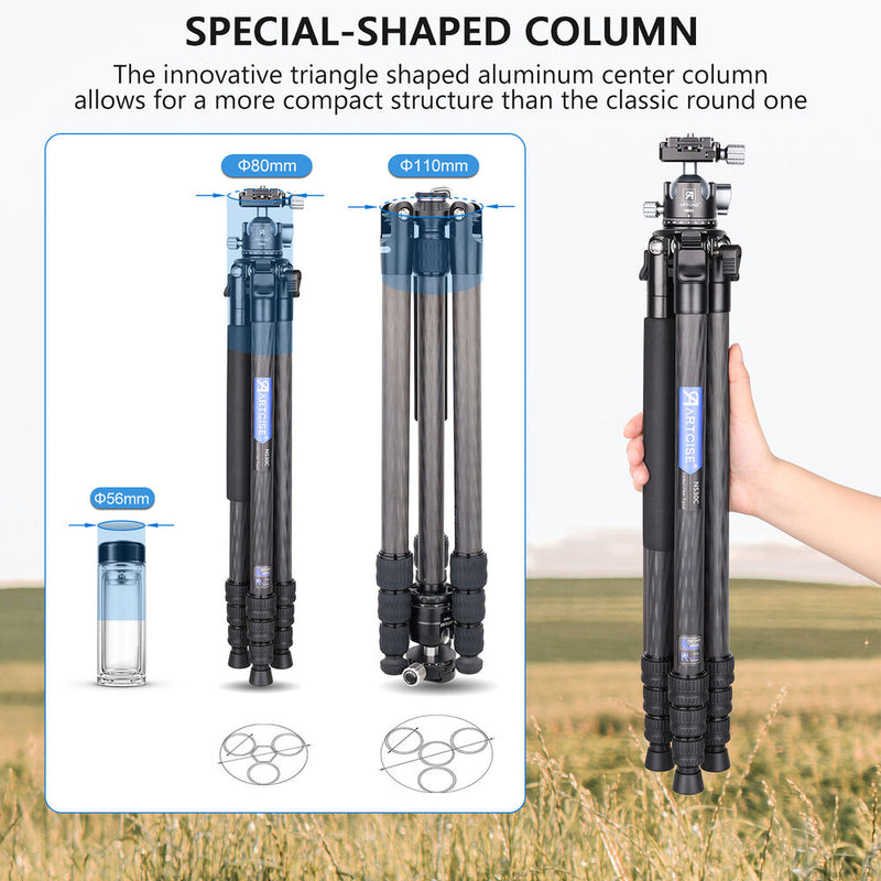 ARTCISE NS30C Compact Carbon Fiber Tripod with NB34 Ball Head