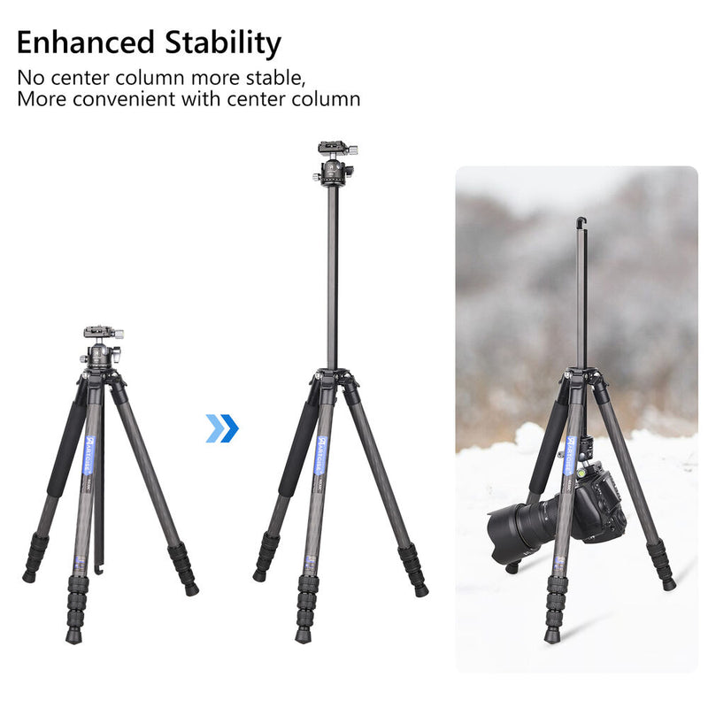 ARTCISE NS30C Compact Carbon Fiber Tripod with NB34 Ball Head