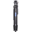 ARTCISE NS30C Compact Portable Tripod with VH03 Fluid Head, Pan Head & Center Column
