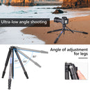 ARTCISE NS30C Compact Portable Tripod with VH03 Fluid Head, Pan Head & Center Column