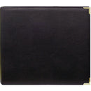 Pioneer Photo Albums Oxford Sewn Leatherette Brass Corner 3-Ring Binder Scrapbook (Black, 12 x 12")