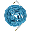Pig Hog Vintage Half-Coiled Instrument Cable (30', Daphne Blue)