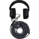 Pig Hog Hex Series Coiled Headphone Extension Cable (Charcol Gray, 25')