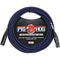 Pig Hog Vintage Series Woven XLR Microphone Cable (Black & Blue, 20')