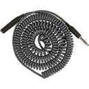 Pig Hog Hex Series Coiled Headphone Extension Cable (Charcol Gray, 25')