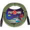 Pig Hog Vintage Series Woven XLR Microphone Cable (Jamaican Green, 20')