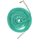 Pig Hog Vintage Half-Coiled Instrument Cable (30', Seafoam Green)