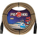 Pig Hog Vintage Series Woven XLR Microphone Cable (Tuscan Brown, 20')