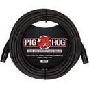 Pig Hog Vintage Series Woven XLR Microphone Cable (Black & White, 30')