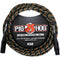 Pig Hog Vintage Series Woven XLR Microphone Cable (Rasta Stripes, 20')