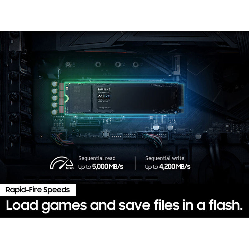 Samsung 1TB 990 EVO PCIe 4.0 x4 / 5.0 x2 M.2 Internal SSD