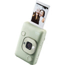 FUJIFILM instax mini LiPlay Hybrid Instant Camera with Basic Kit (Matcha Green, 10 Exposures)