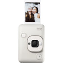 FUJIFILM instax mini LiPlay Hybrid Instant Camera with Complete Starter Bundle (Misty White, 10 Exposures)