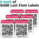 SeQR Contact Lost Item Labels (6-Pack)