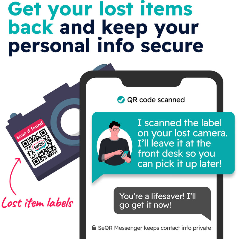 SeQR Contact Lost Item Labels (6-Pack)