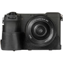 MegaGear Genuine Leather Camera Case for Sony a6700 with 16-50mm Lens (Black)
