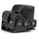 MegaGear Genuine Leather Camera Case for Sony a6700 with 16-50mm Lens (Black)