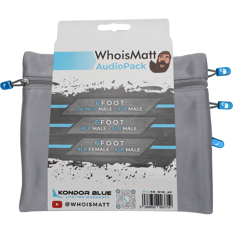 Kondor Blue WhoisMatt Audio Pack of 3 Cables