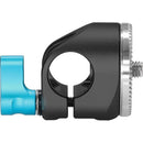Kondor Blue Rosette to Straight-Angle Rod Clamp (Raven Black)